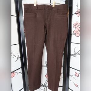 Banana Republic Chocolate Brown Dress Pants Sloan Fit Cropped Size 2P Like New!